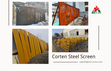 Corten Steel Screen Fence